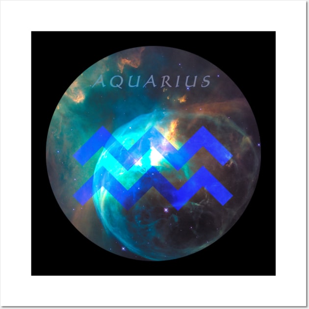 Aquarius Galaxian Wall Art by crtswerks